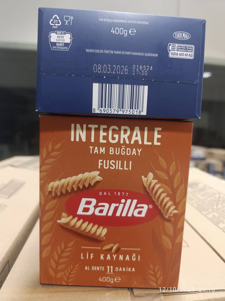 باریلا تمام گندم (Fusilli)400گرم