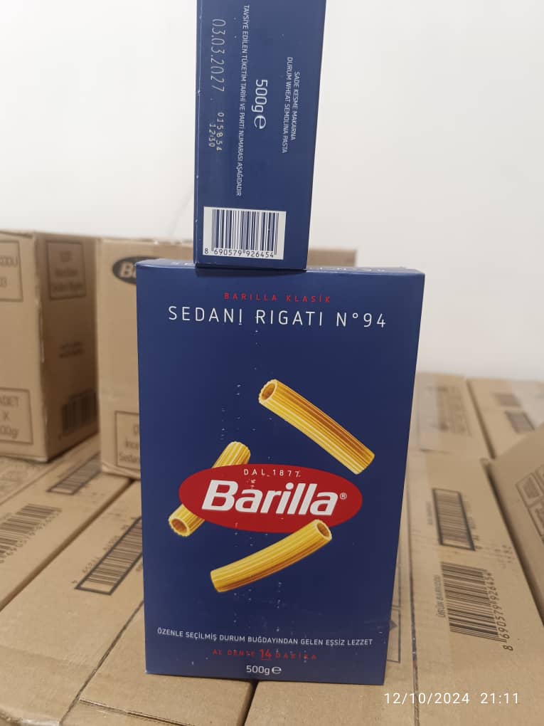 باریلا(Sedani rigati  N94)500 گرم