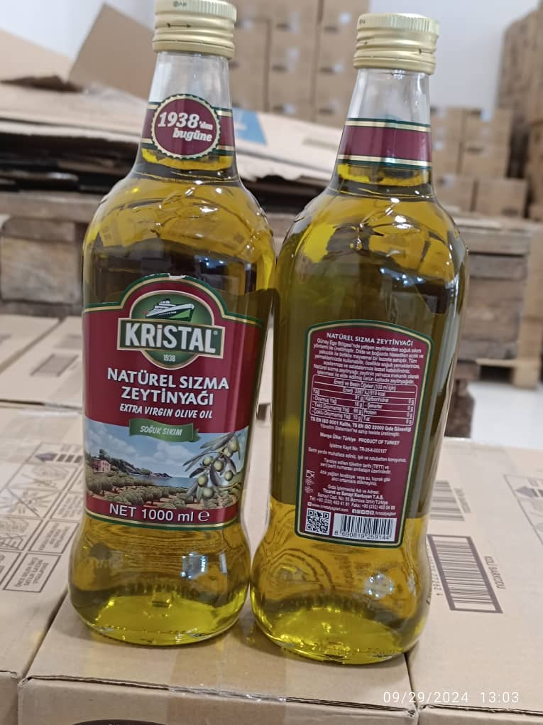 روغن زیتون کریستال نیم لیتری اکسترا شیشه ای (وارداتی )