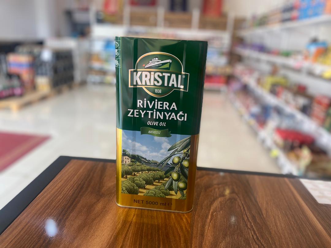 روغن زیتون کریستال 5 لیتری فلزی (وارداتی )