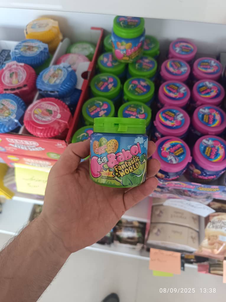 آدامس بیگ بابل بشکه ای سبز باطعم پرتقال لیمو سیب (اورجینال وارداتی )